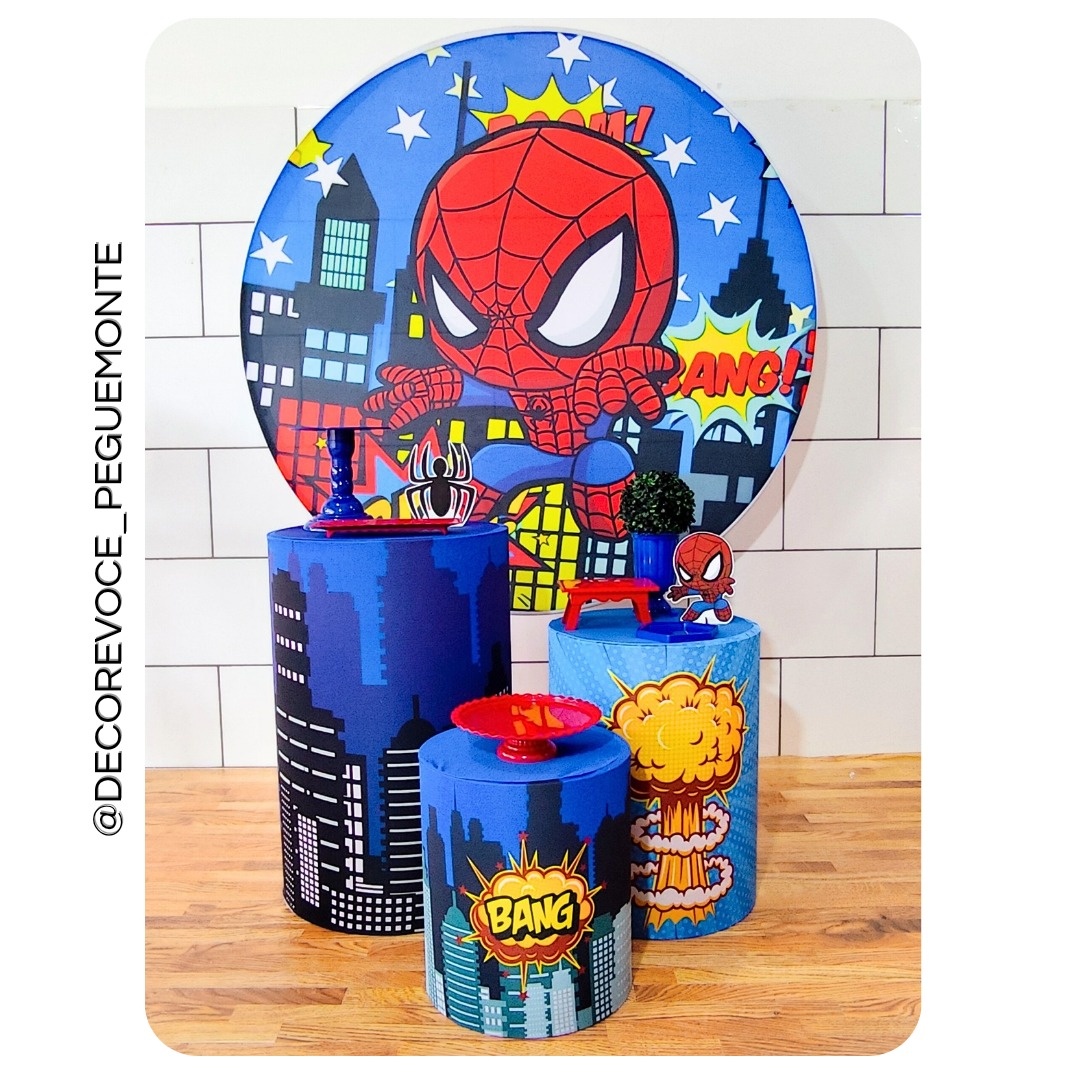 Kit Pratico Homem Aranha Cute - Decore Você Pegue & Monte