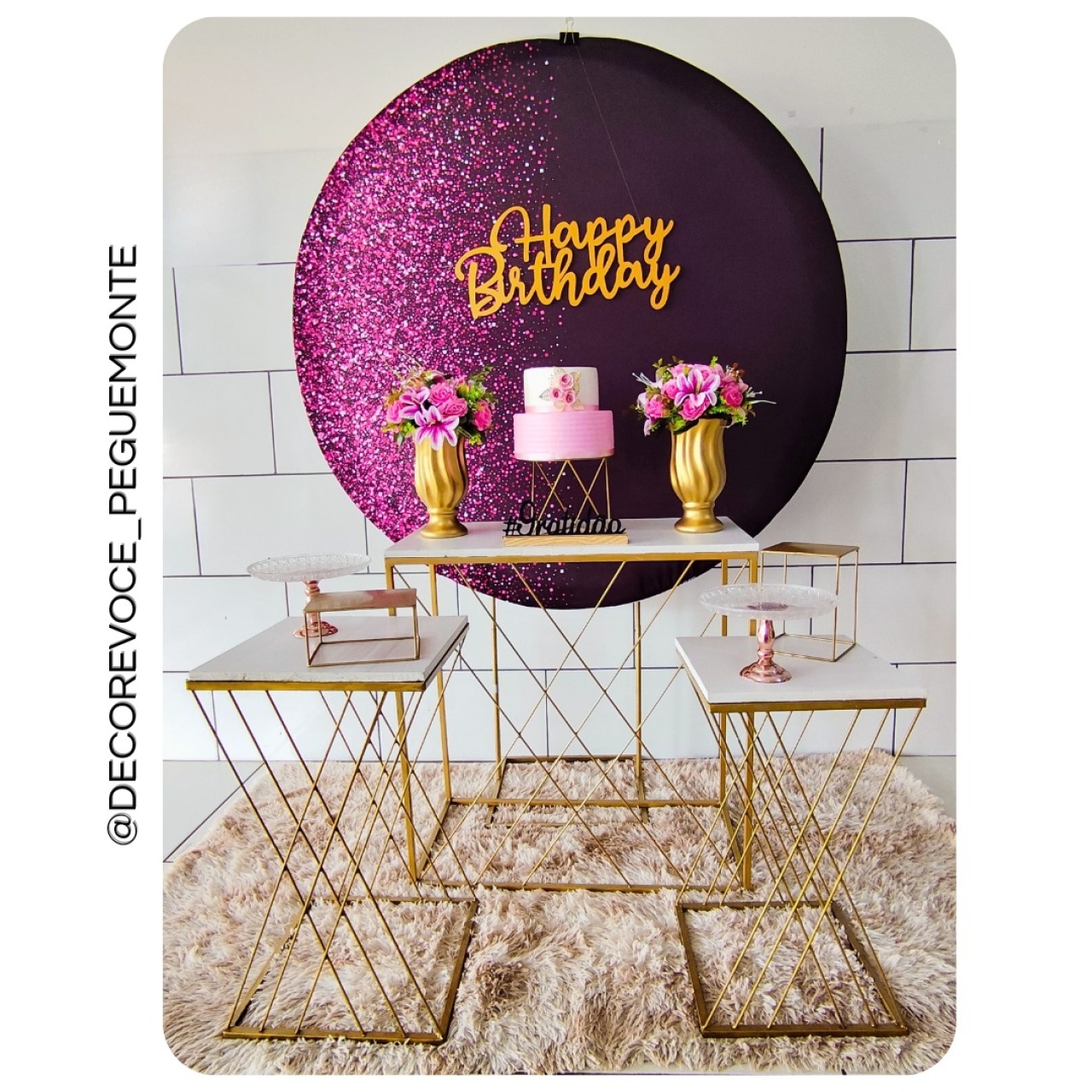 Kit Adulto Preto Com Rosa 3 - Decore Você Pegue & Monte
