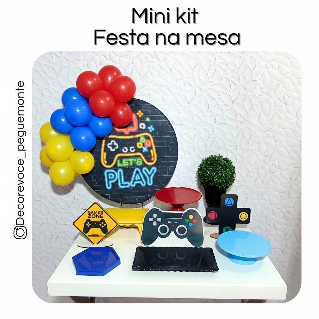 Kit Mesa Game - Decore Você Pegue & Monte