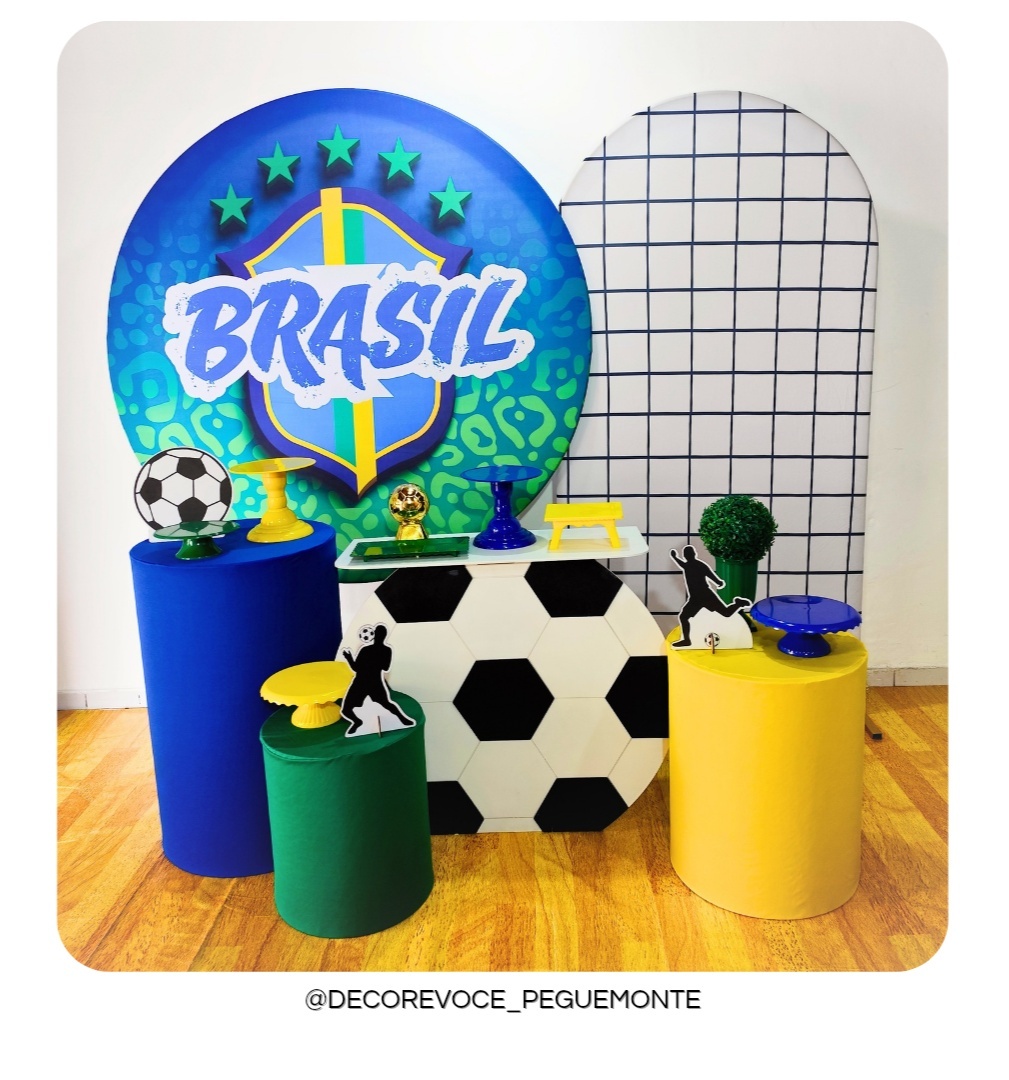 Kit Futebol Brasil Premium 2 - Decore Você Pegue & Monte