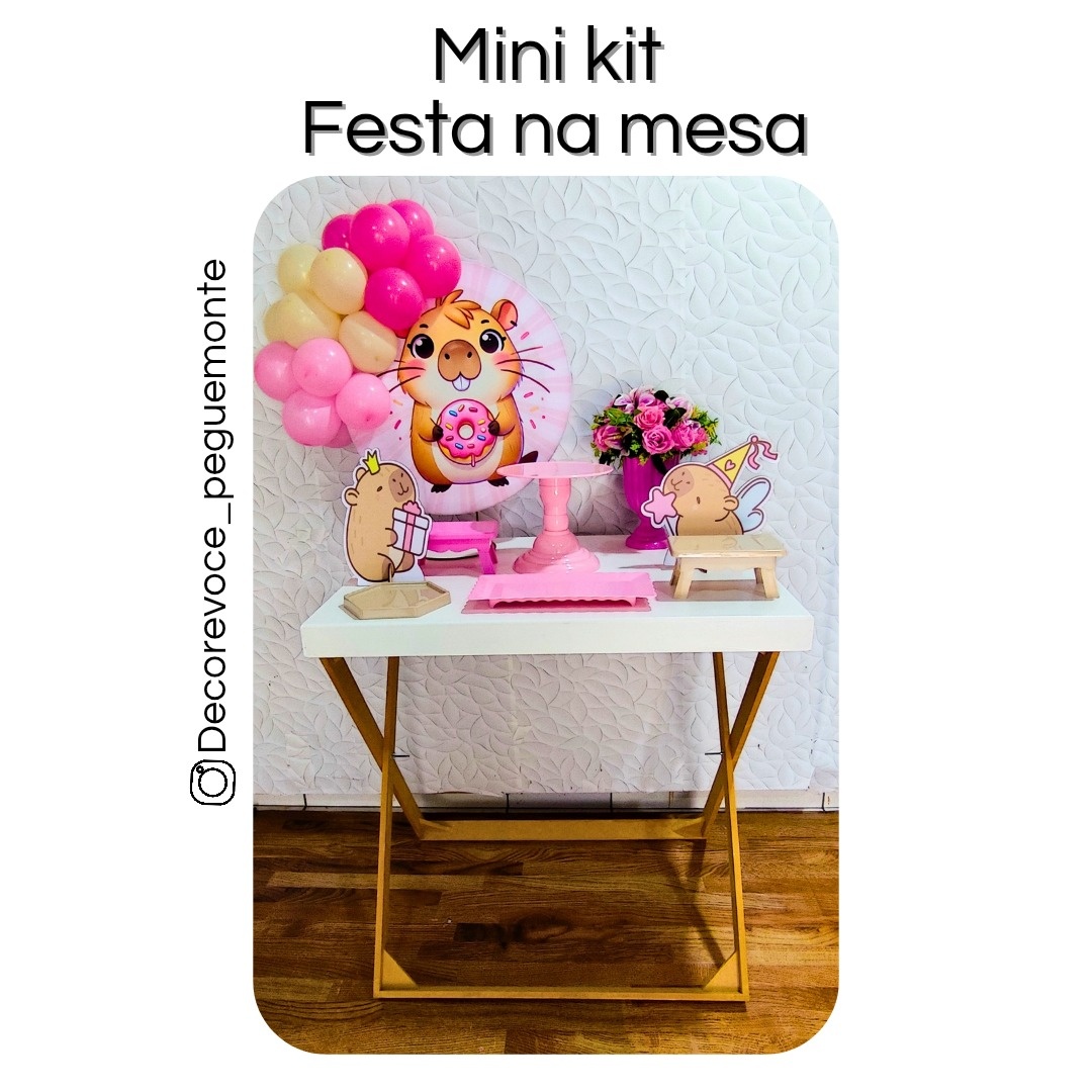 Kit Mesa Capivara 2 + Mesa - Decore Você Pegue & Monte