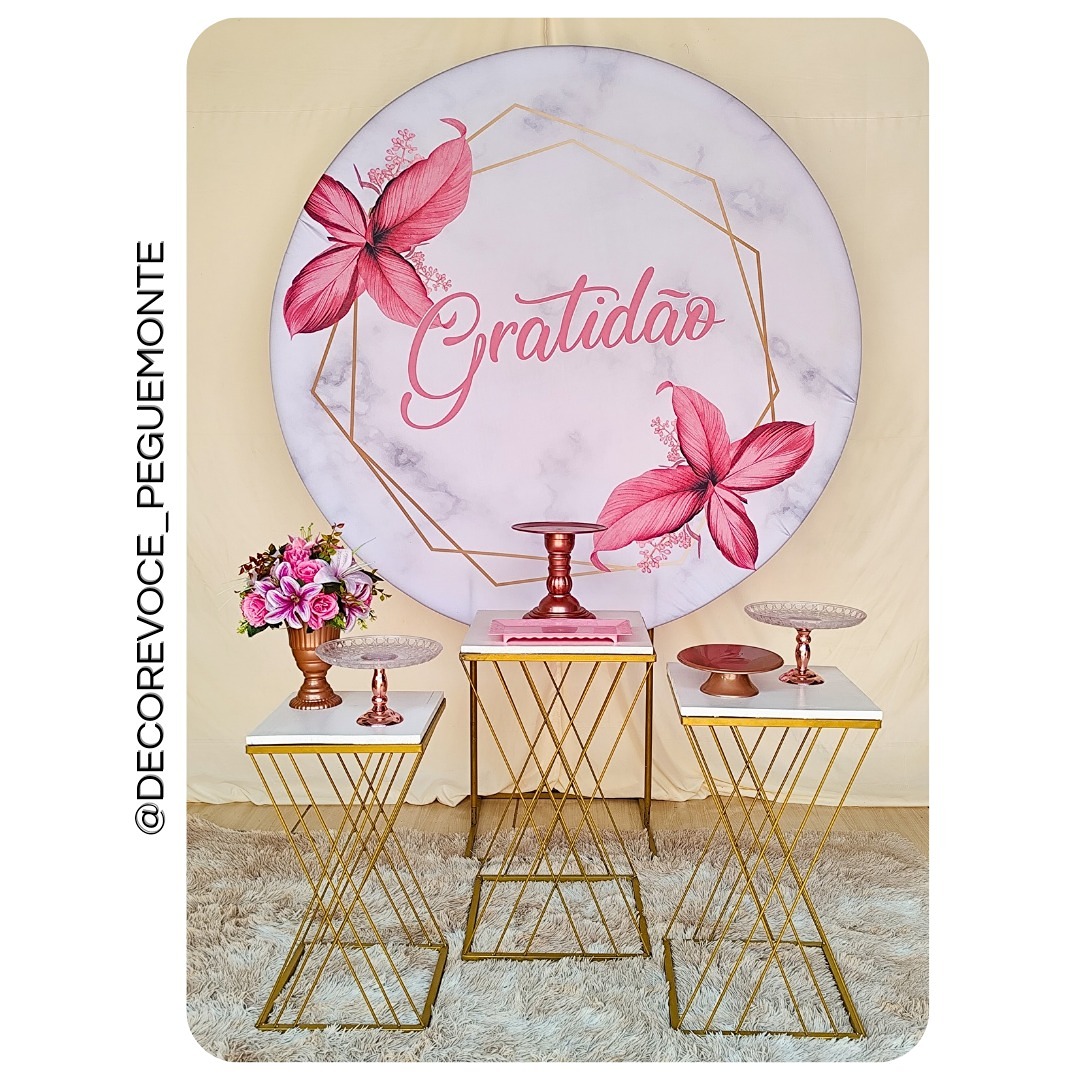 Kit Gratidão Rosa 2 - Decore Você Pegue & Monte