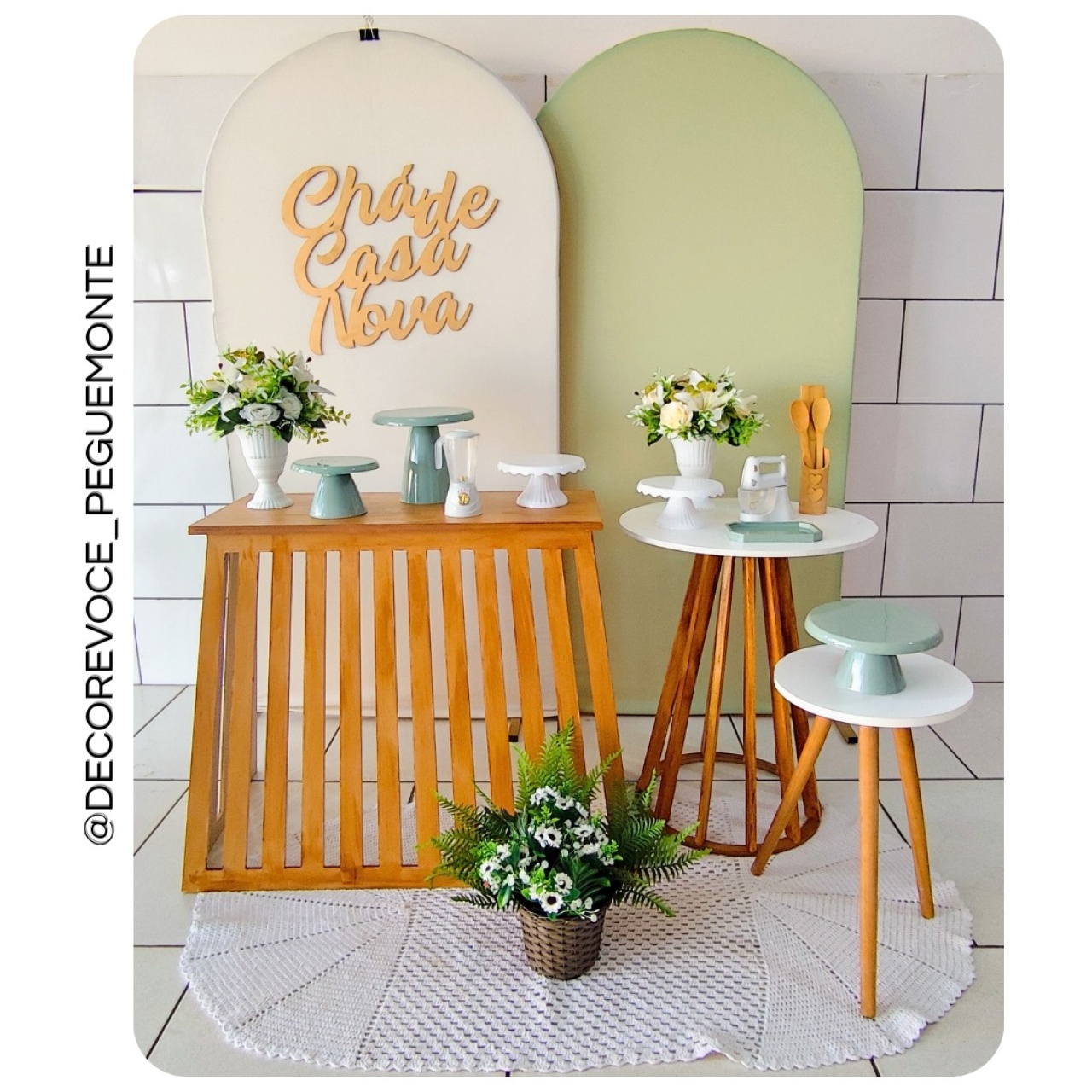Kit Cha de Casa Nova Verde Chá 3 - Decore Você Pegue & Monte