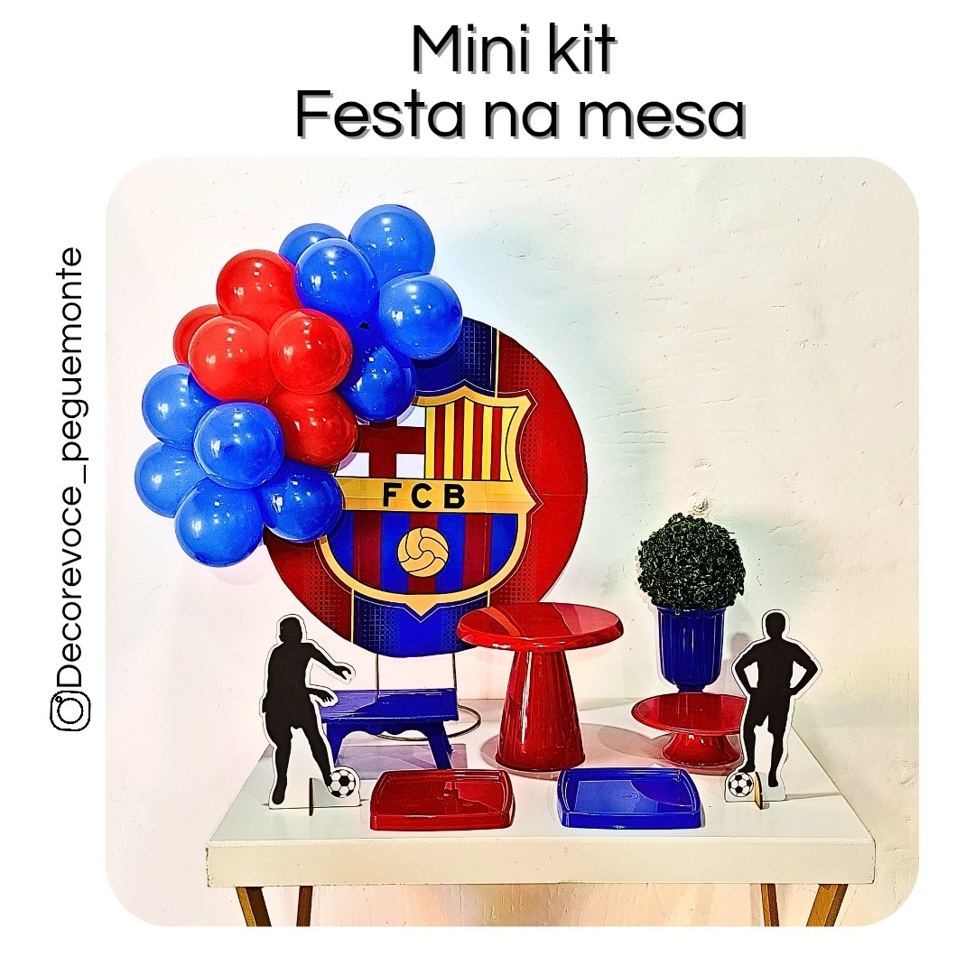Kit Mesa Futebol Barcelona - Decore Você Pegue & Monte