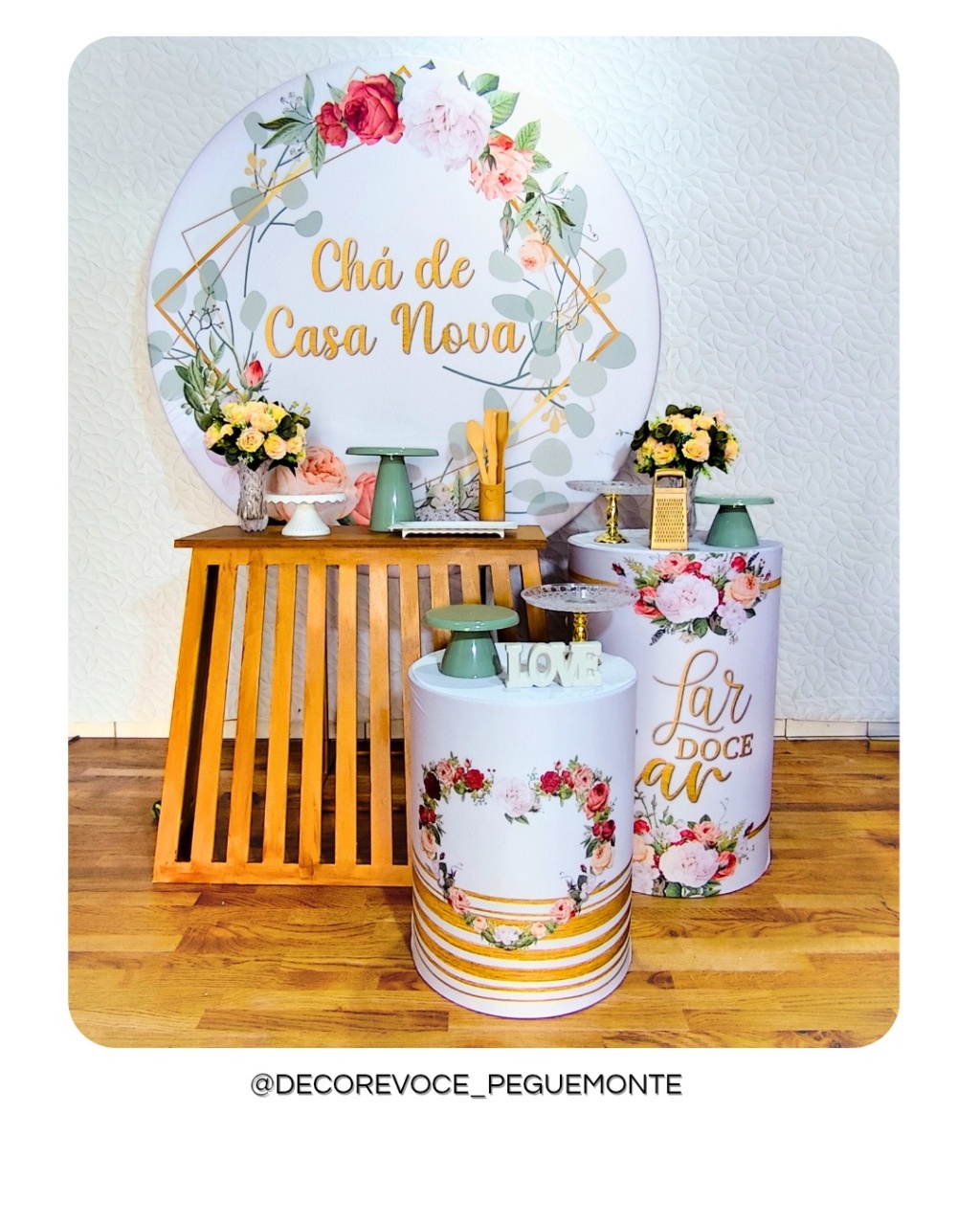 Chá de Casa Nova  Geométrico Floral 2 - Decore Você Pegue & Monte