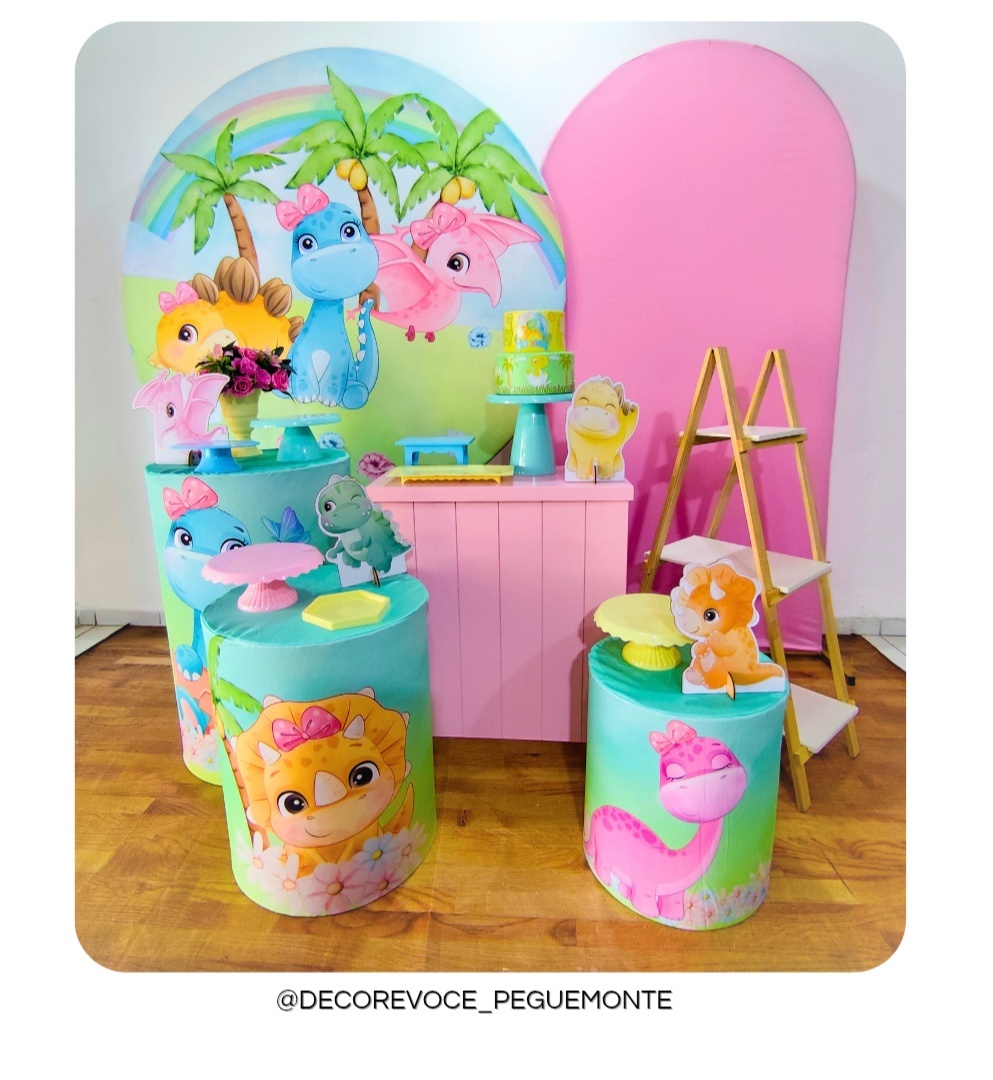 Kit Premium Dino Baby Menina - Decore Você Pegue & Monte