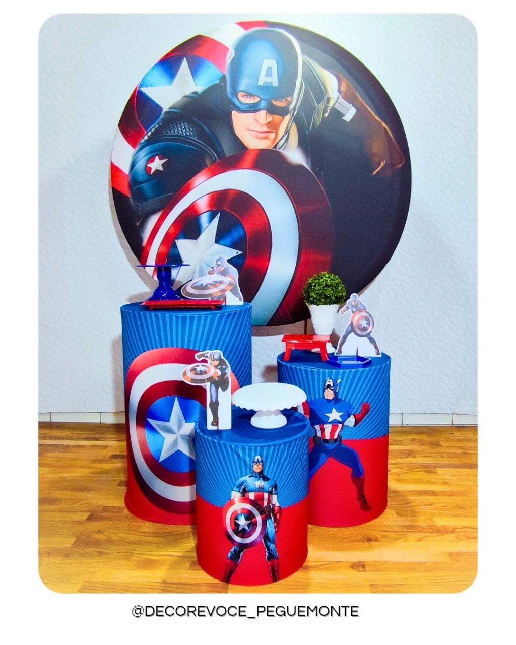 Kit Prático Capitão América  - Decore Você Pegue & Monte