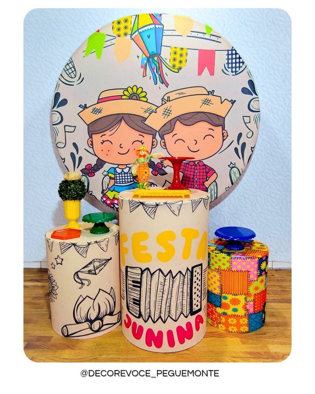 Kit Prático Festa Junina  - Decore Você Pegue & Monte