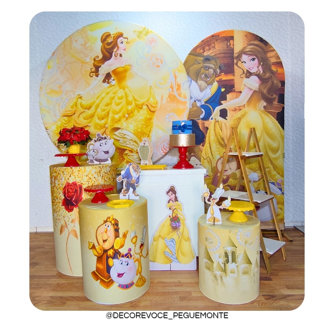 Kit Premium Bela E A Fera - Decore Você Pegue & Monte
