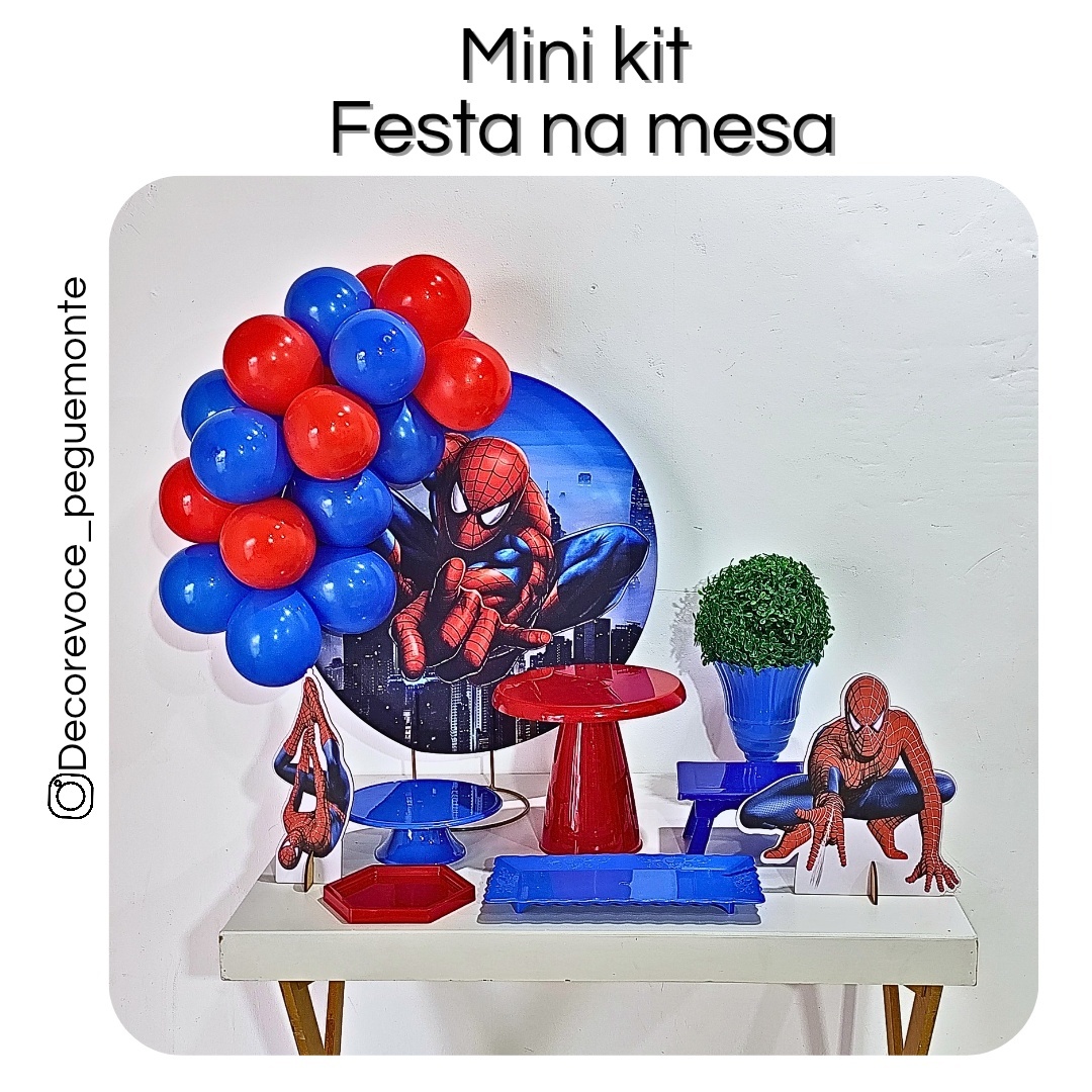Kit Mesa Homem Aranha 2 - Decore Você Pegue & Monte