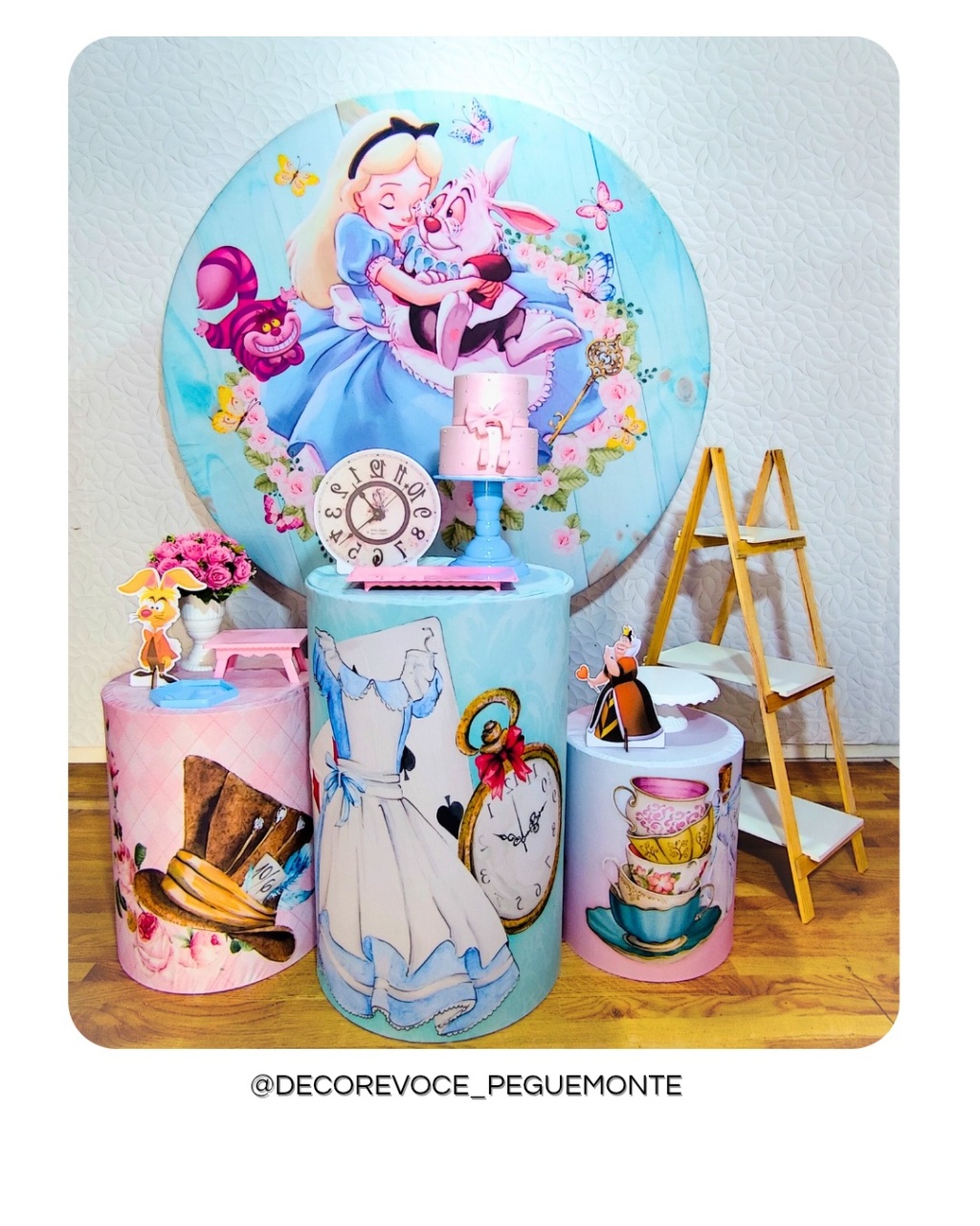 Kit Completo Alice No País das Maravilhas  - Decore Você Pegue & Monte