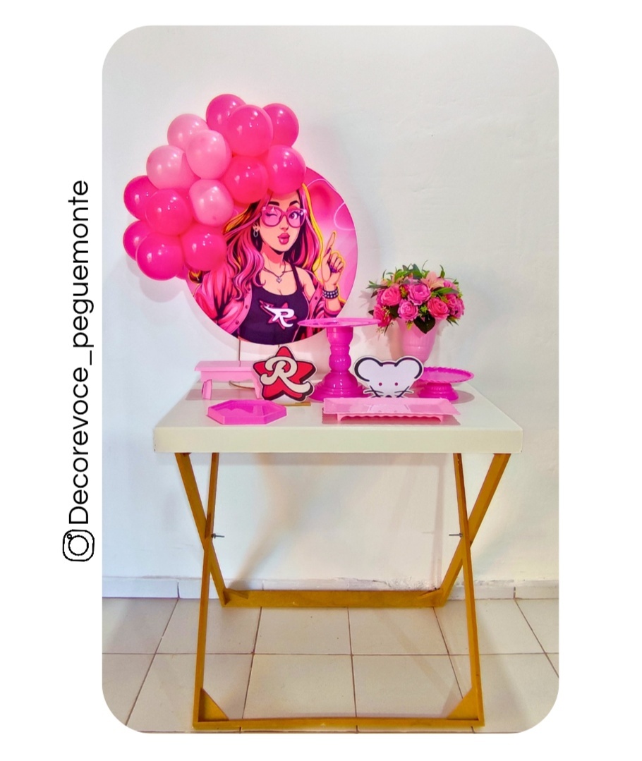 Kit Mesa dos Rosas (Emilly Vick) + Mesa - Decore Você Pegue & Monte