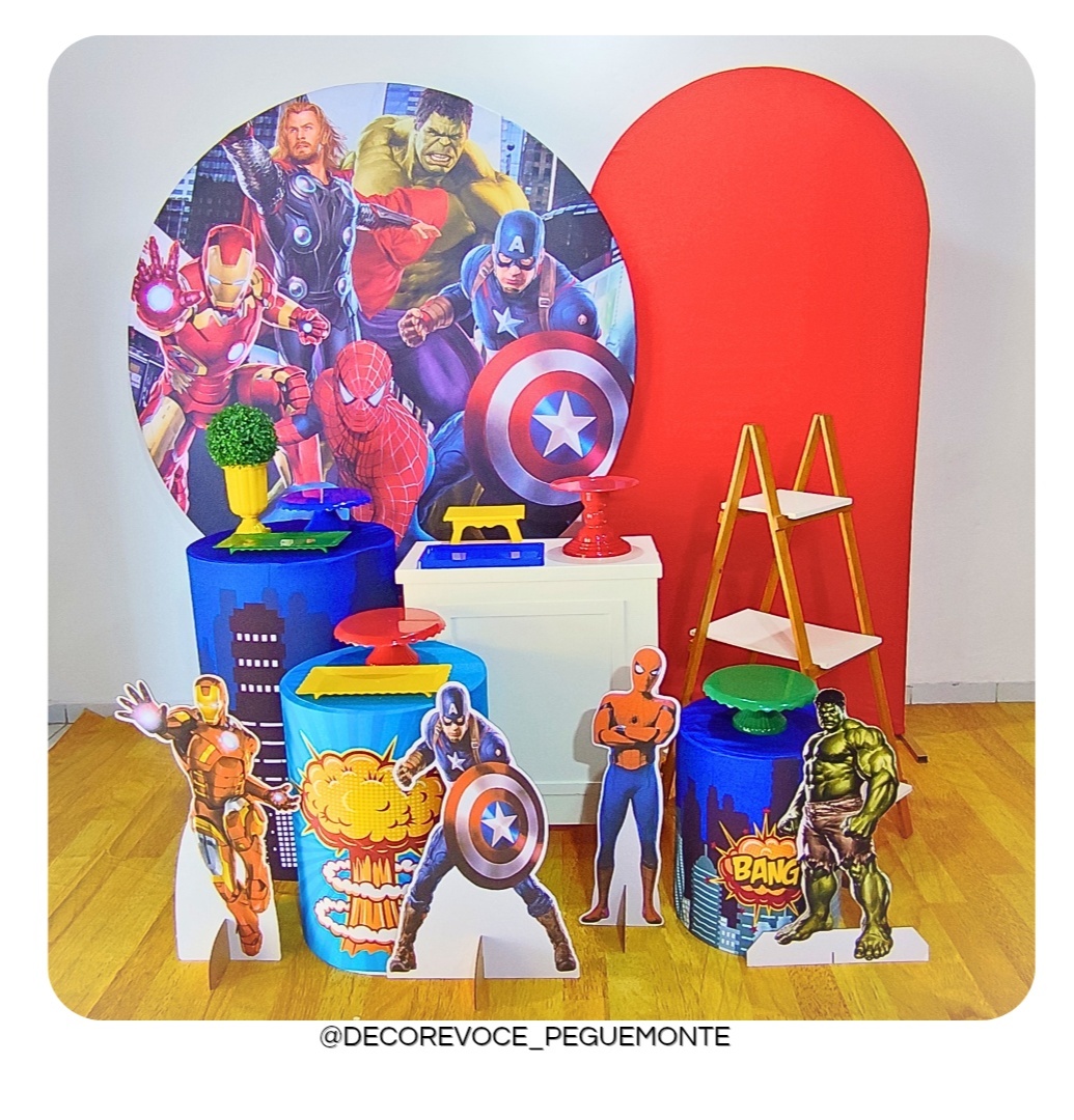 Kit Premium Os Vingadores - Decore Você Pegue & Monte