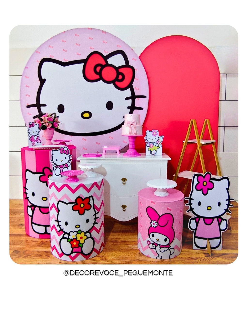 Kit Premium Hello Kitty  - Decore Você Pegue & Monte