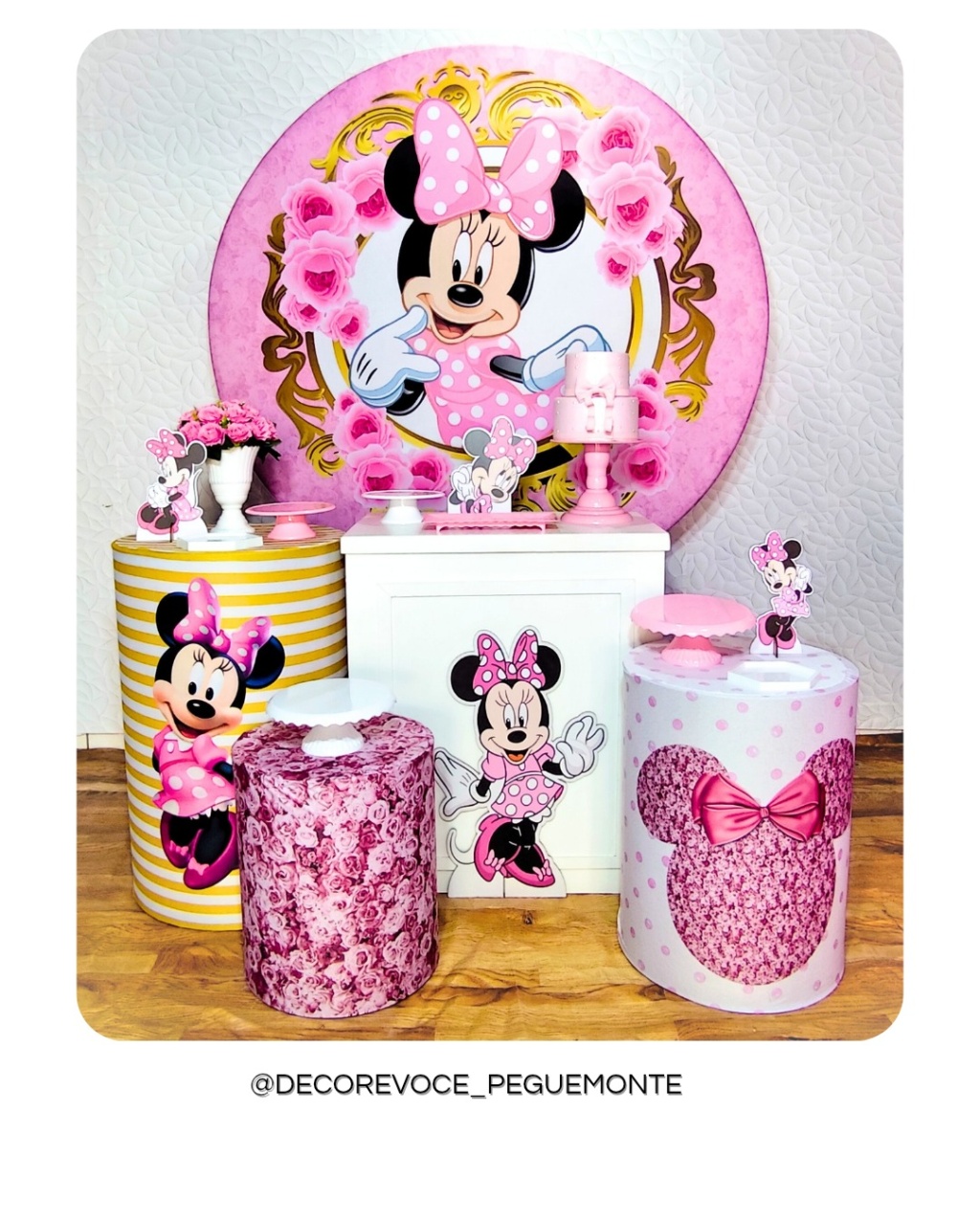 Kit Festejar Minie Rosa - Decore Você Pegue & Monte