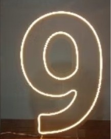 9 Número Led   - Decore Você Pegue & Monte