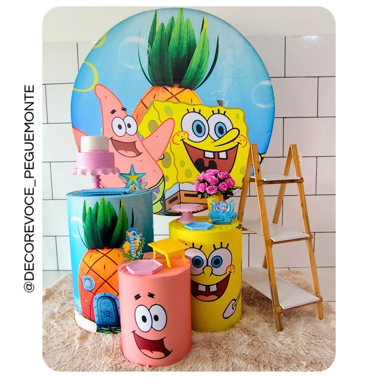 Kit Completo Bob Esponja Menina  - Decore Você Pegue & Monte