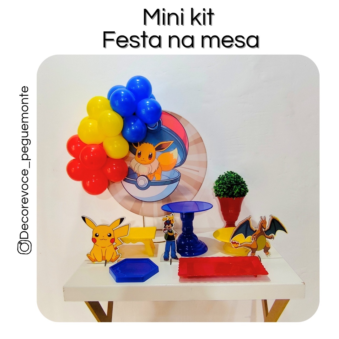 Kit Mesa Pokémon 2 - Decore Você Pegue & Monte