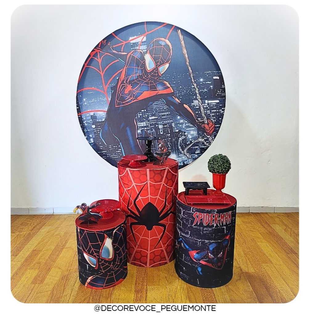 Kit Prático Homem Aranha Preto - Decore Você Pegue & Monte