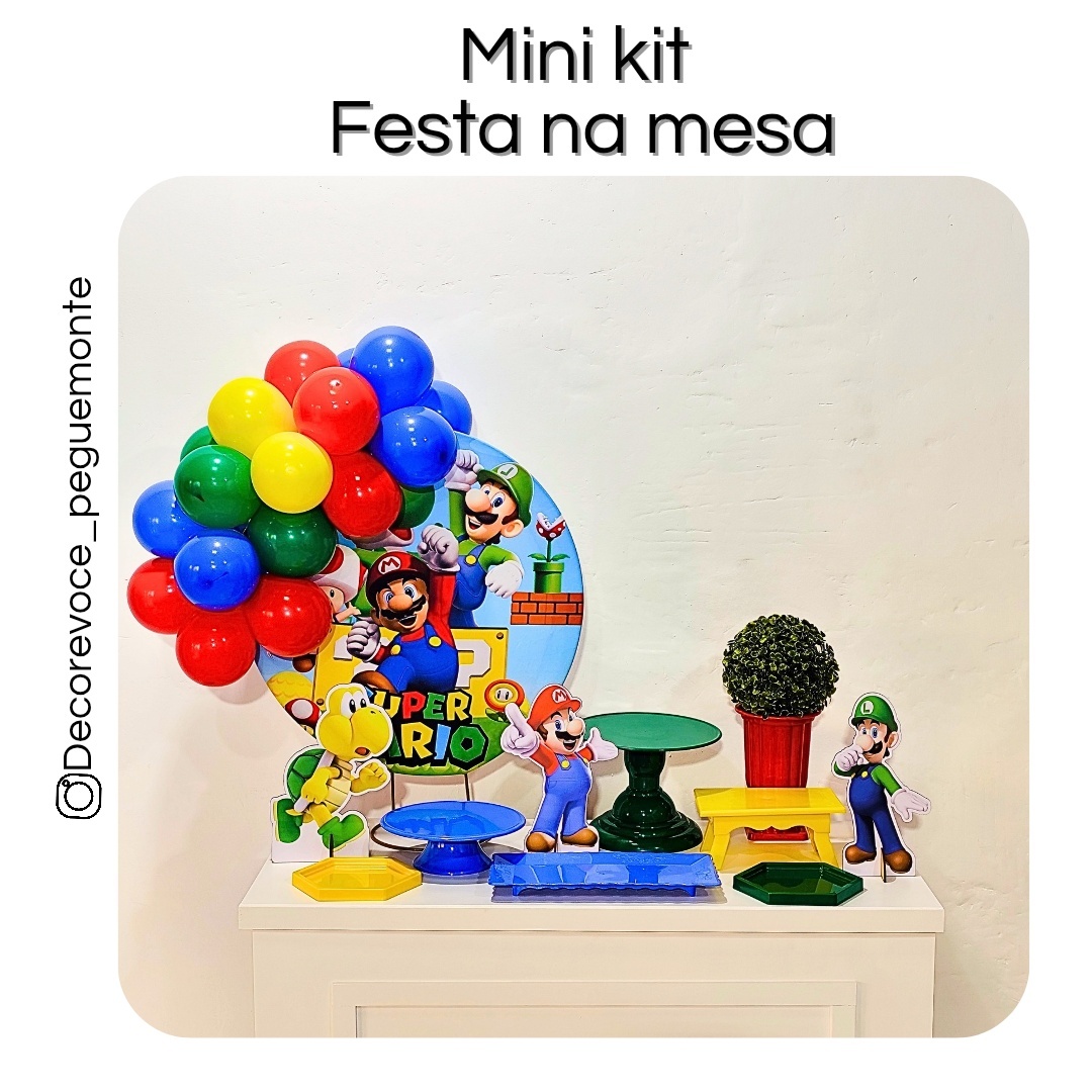 Kit Mesa Super Mário 2 - Decore Você Pegue & Monte