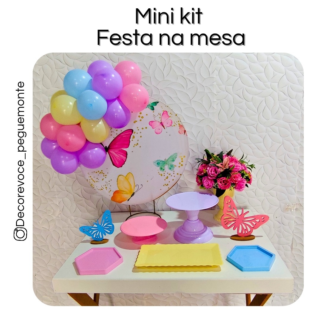 Kit Mesa Jardim das Borboletas 2 - Decore Você Pegue & Monte