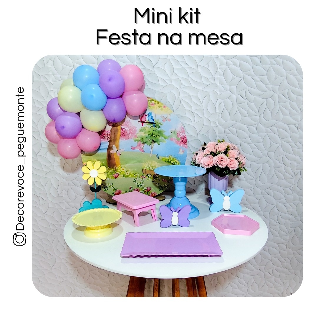 Kit Mesa Jardim Encantado  - Decore Você Pegue & Monte