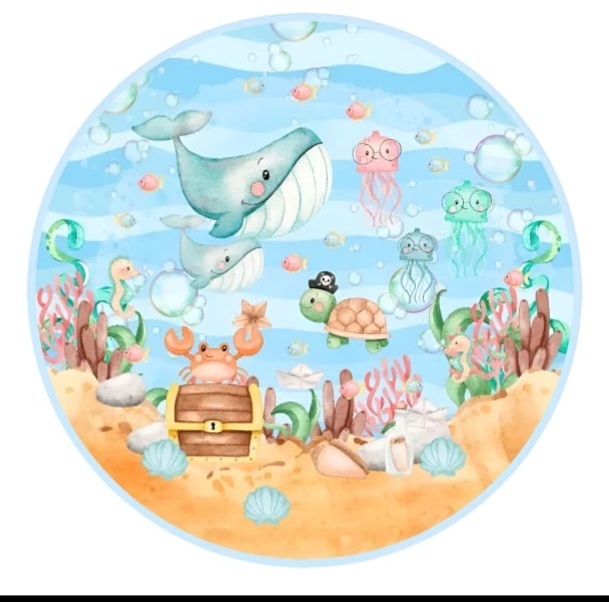 Kit Mesa Fundo Do Mar - Decore Você Pegue & Monte