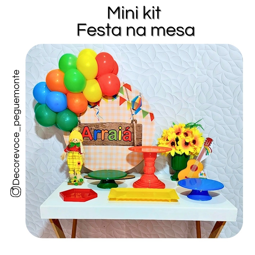 Kit Mesa Arraiá 1 - Decore Você Pegue & Monte