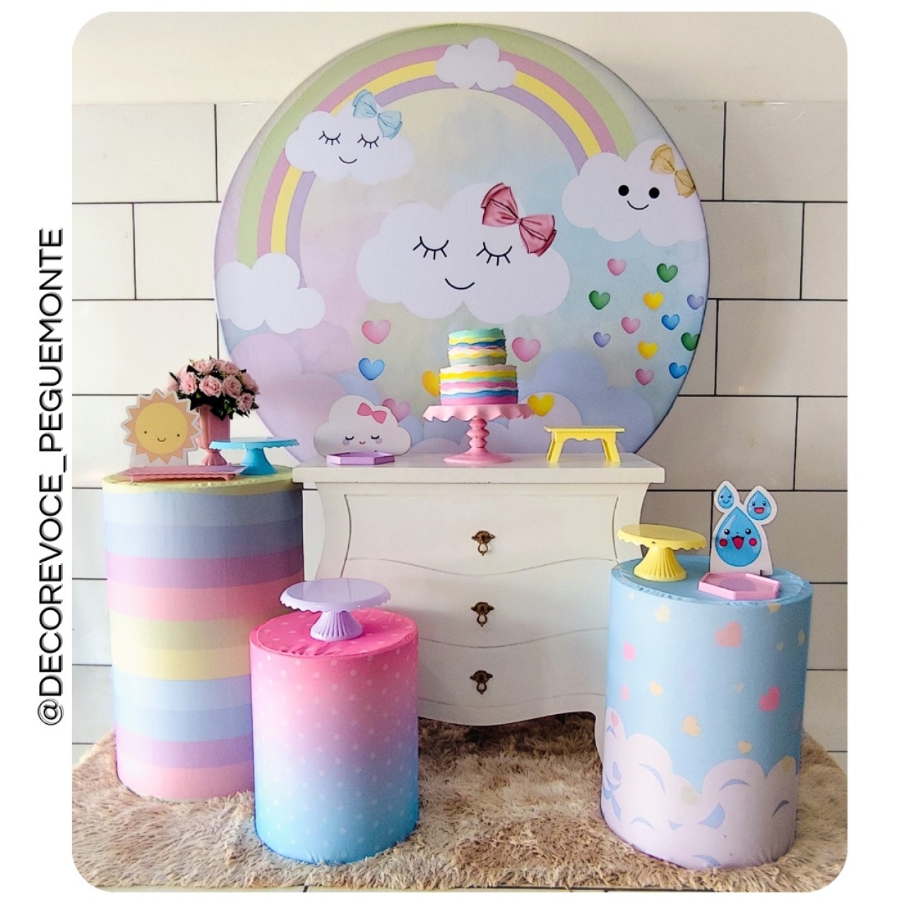 Kit Festejar Chuva de Amor  - Decore Você Pegue & Monte