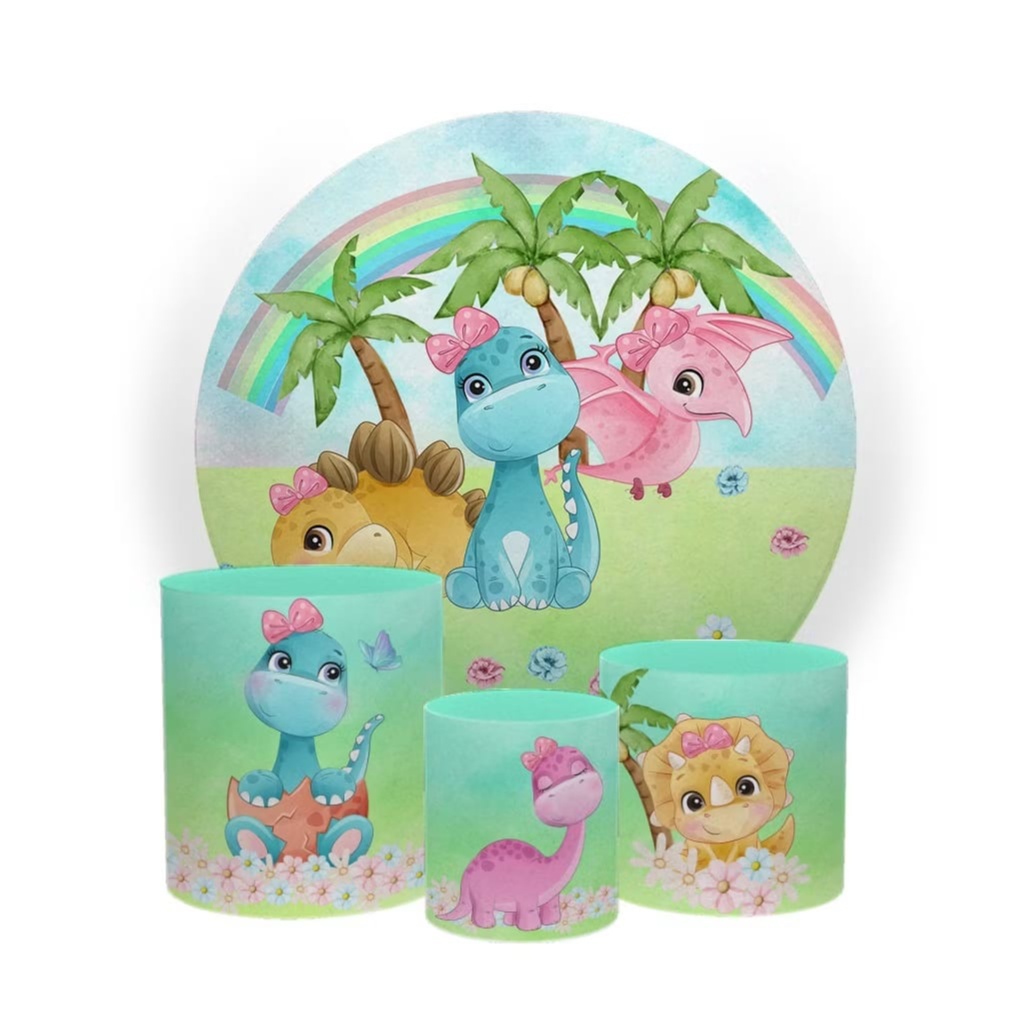 Kit Prático Dino Baby Menina - Decore Você Pegue & Monte