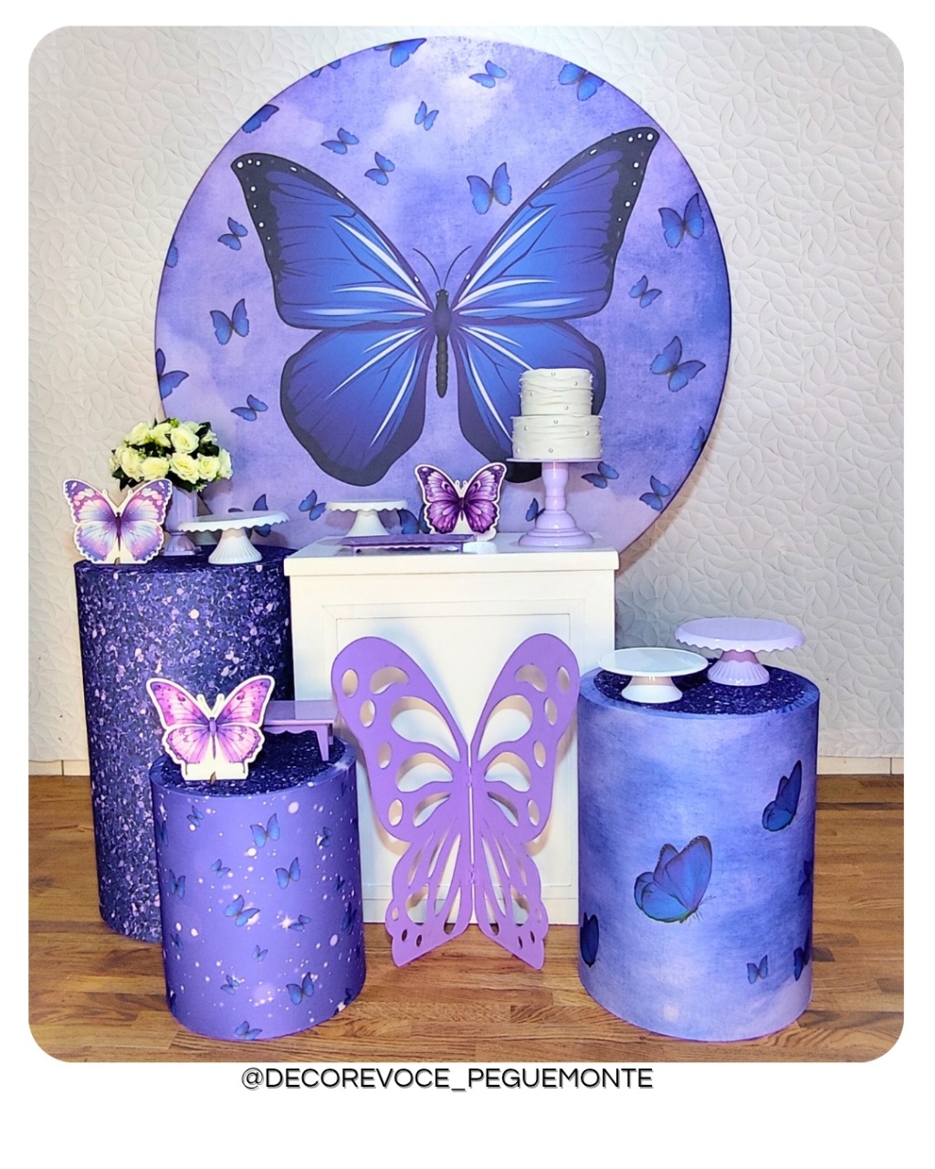 Kit Festejar Borboleta Lilas - Decore Você Pegue & Monte