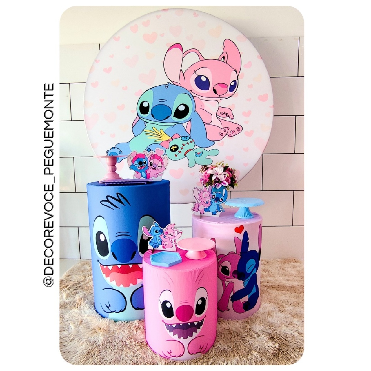 Kit Pratico Stitch E Lilo - Decore Você Pegue & Monte