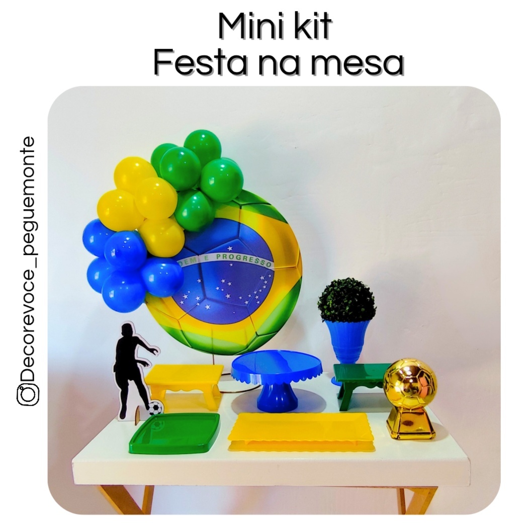 Kit Mesa Futebol Brasil 2 - Decore Você Pegue & Monte