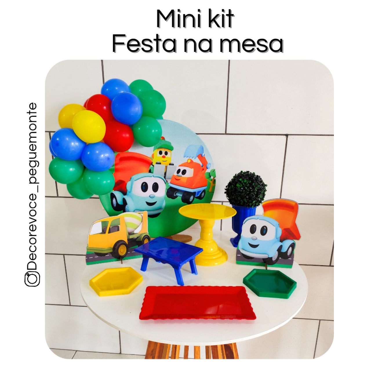 Kit Mesa Leo Caminhão  - Decore Você Pegue & Monte