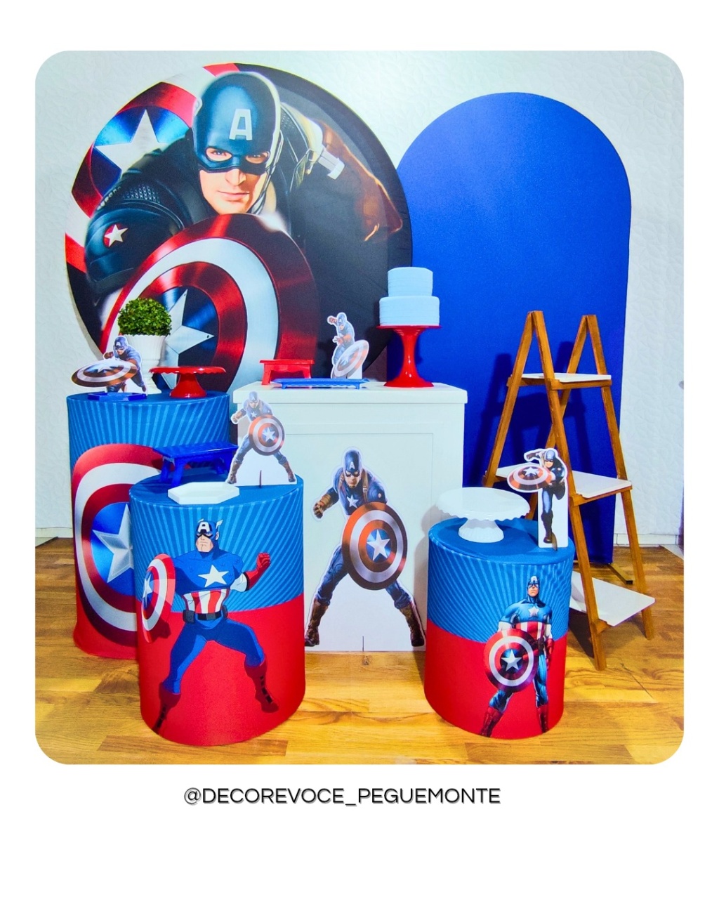 Kit Premium Capitão América  - Decore Você Pegue & Monte