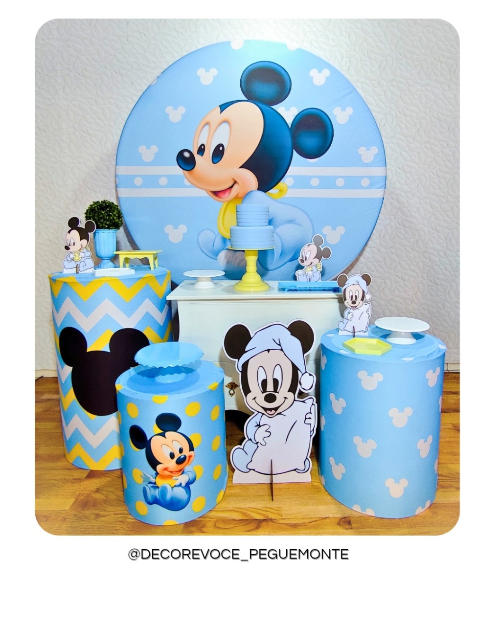 Kit Festejar Mickey Baby  - Decore Você Pegue & Monte