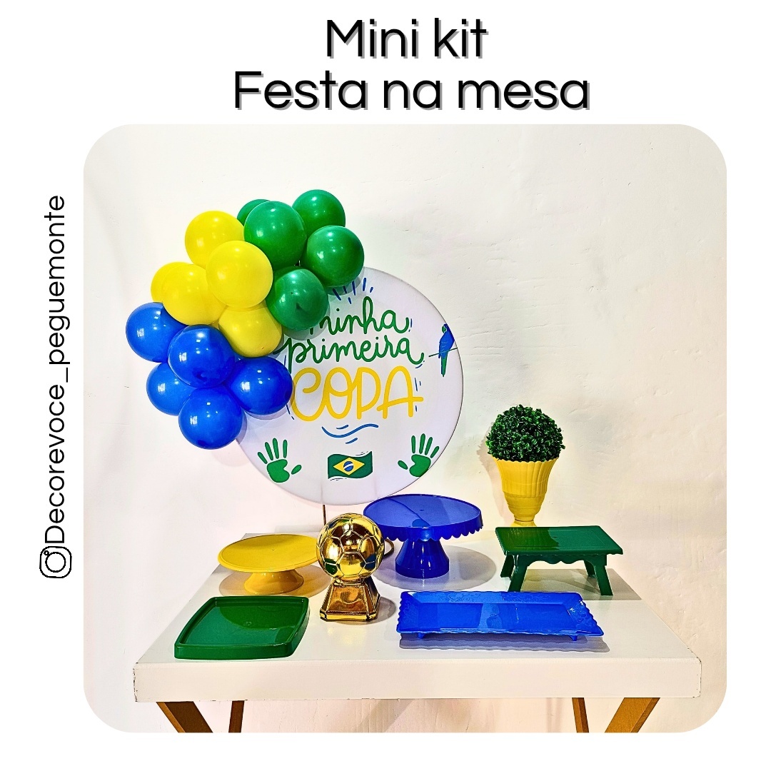 Kit Mesa Futebol Brasil 5 (Primeira Copa) - Decore Você Pegue & Monte