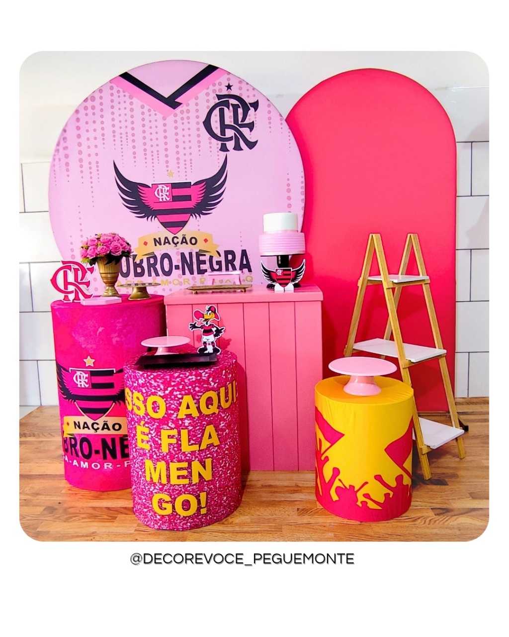 Kit Premium Flamengo Rosa  - Decore Você Pegue & Monte