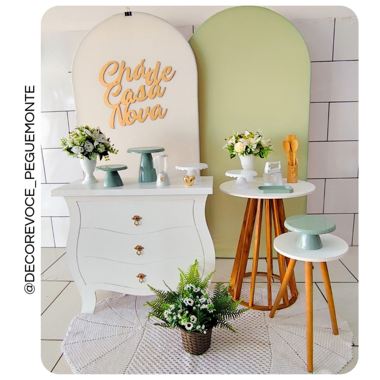 Kit Cha de Casa Nova Verde Chá 2 - Decore Você Pegue & Monte