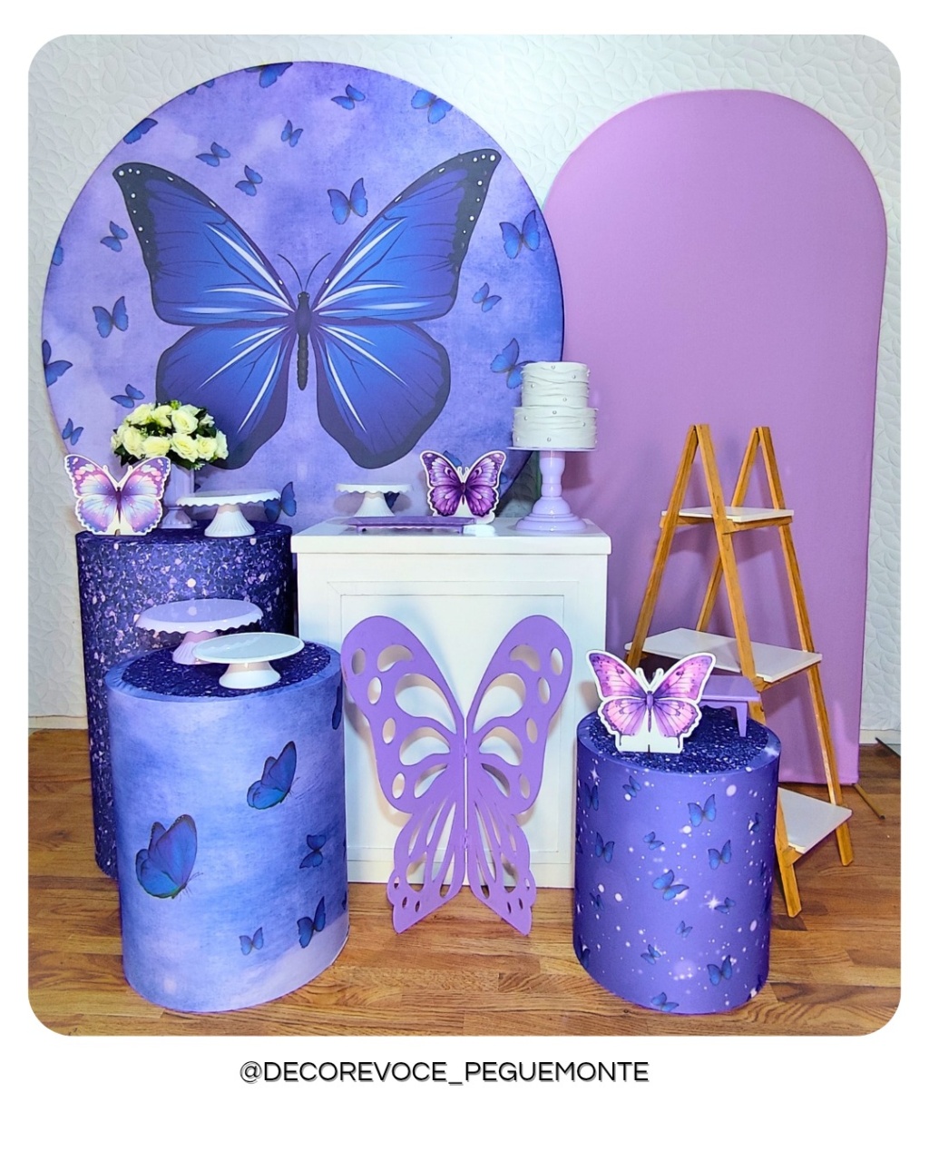 Kit Premium Borboleta Lilas - Decore Você Pegue & Monte