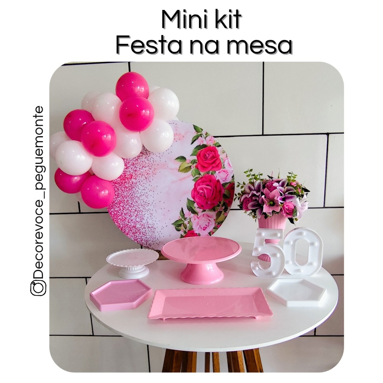 Kit Mesa Floral Adulto - Decore Você Pegue & Monte