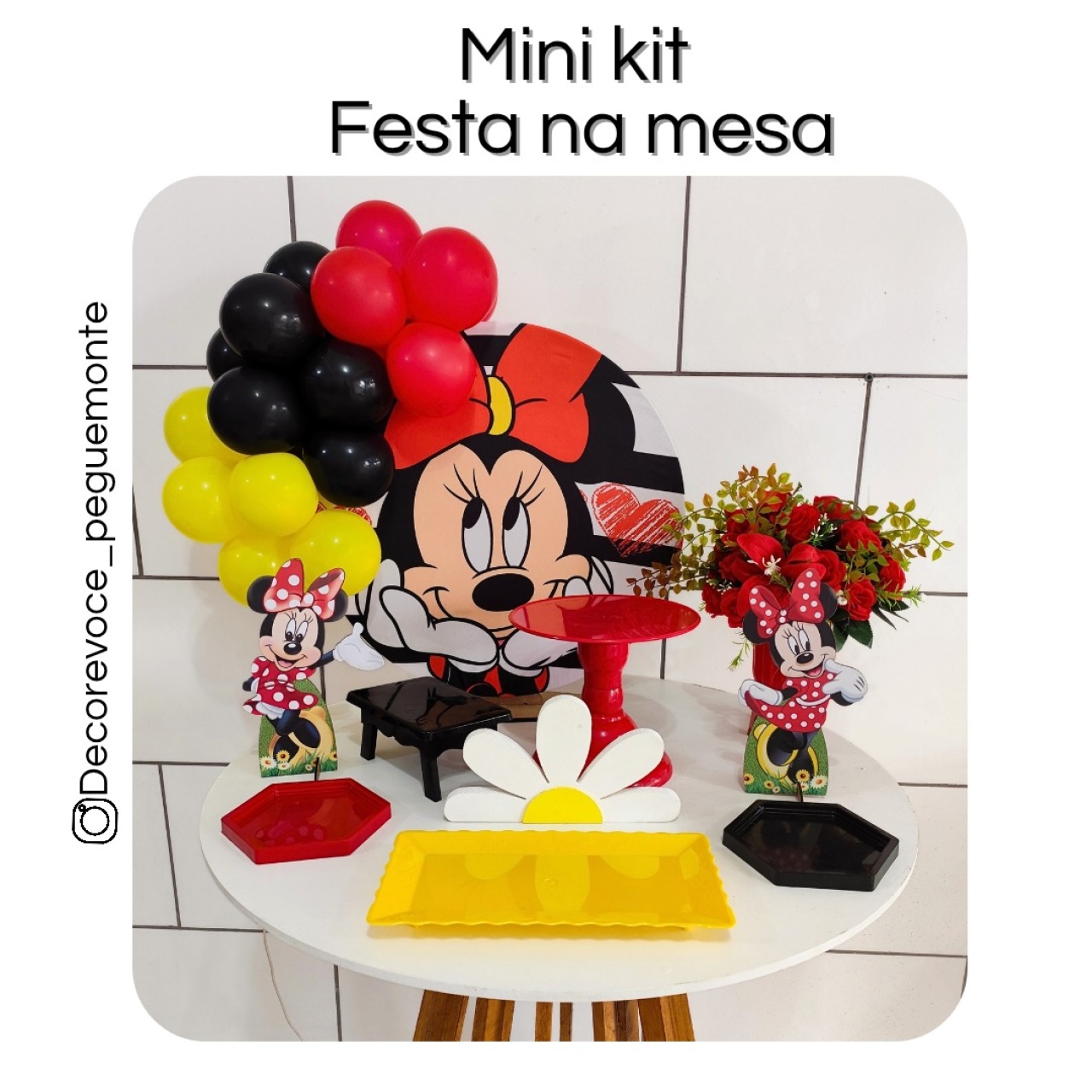 Kit Mesa Minie Vermelha  - Decore Você Pegue & Monte