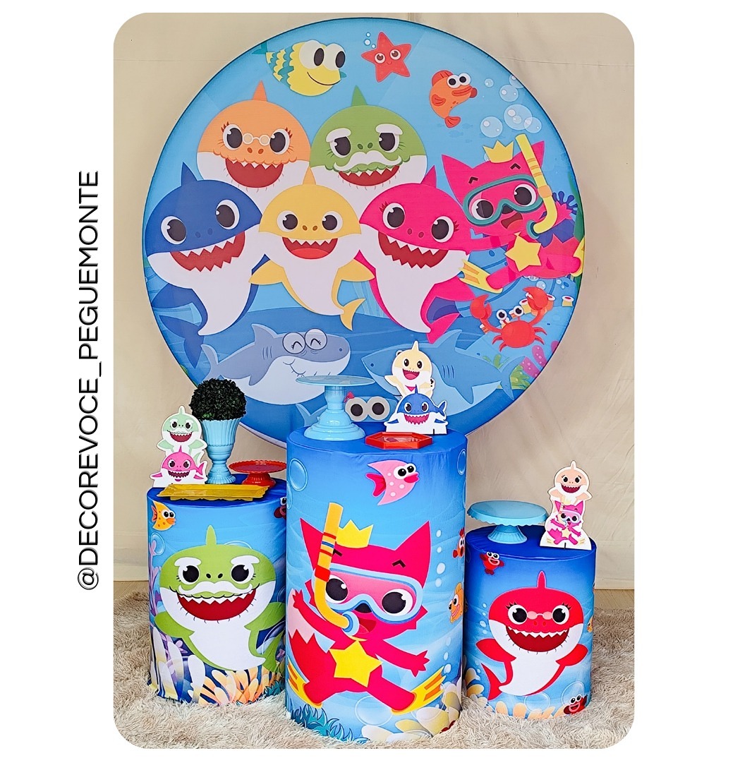 Kit Prático Baby Shark  - Decore Você Pegue & Monte