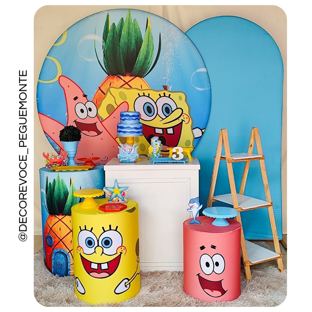 Kit Premium Bob Esponja - Decore Você Pegue & Monte