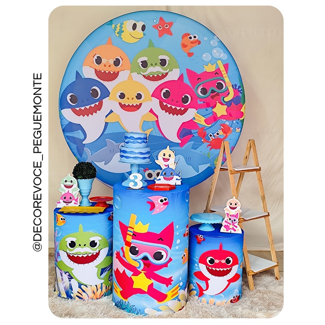 Kit Completo Baby Shark - Decore Você Pegue & Monte