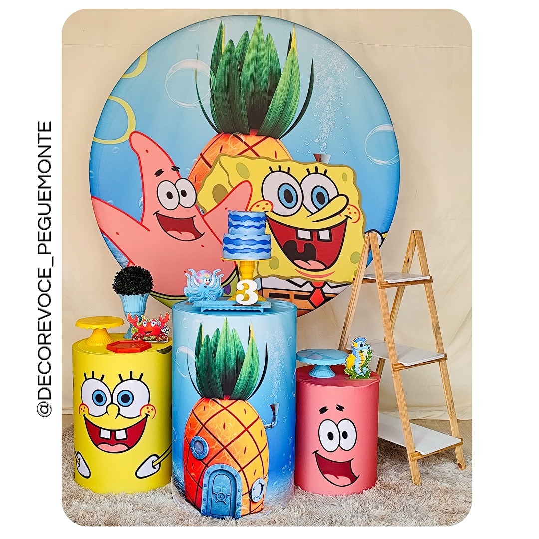 Kit Completo Bob Esponja - Decore Você Pegue & Monte