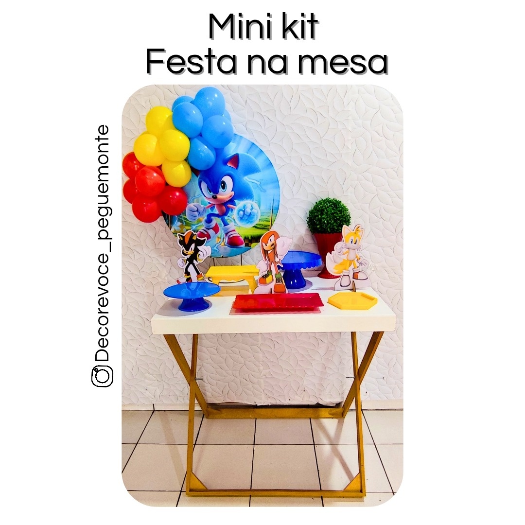 Kit Mesa Sonic + Mesa - Decore Você Pegue & Monte