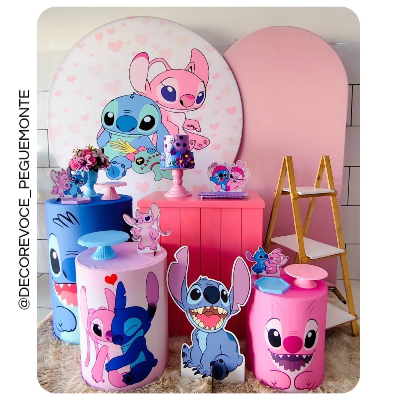 Kit Premium Stitch E Lilo - Decore Você Pegue & Monte