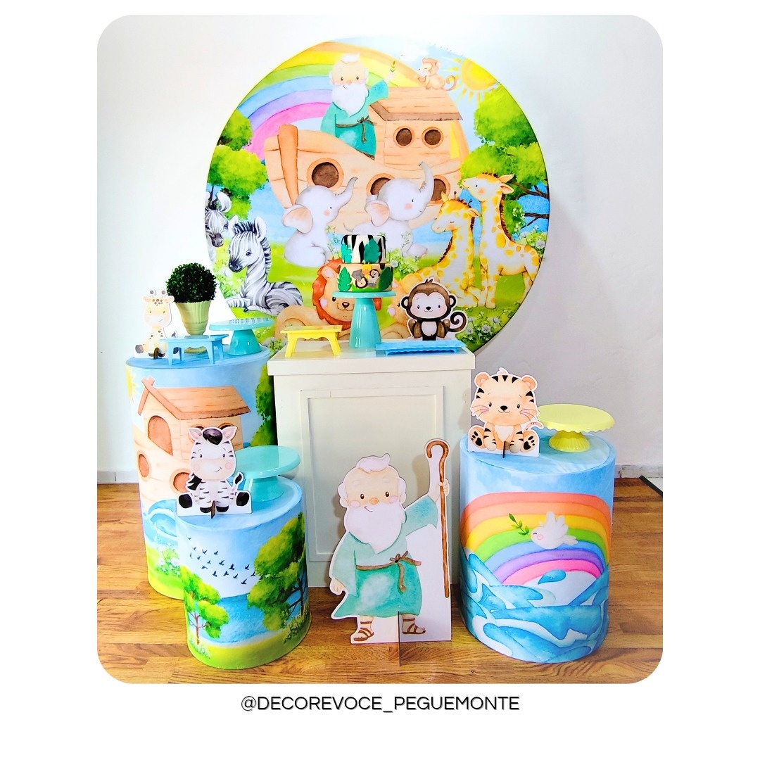 Kit Festejar Arca de Noé - Decore Você Pegue & Monte