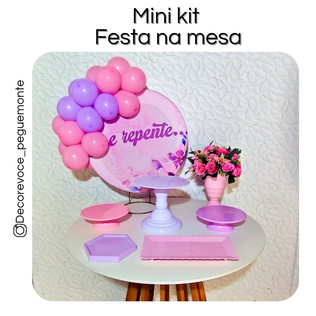 Kit Mesa de Repente Lilás  - Decore Você Pegue & Monte